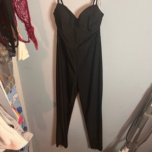 Black spandex jumpsuit